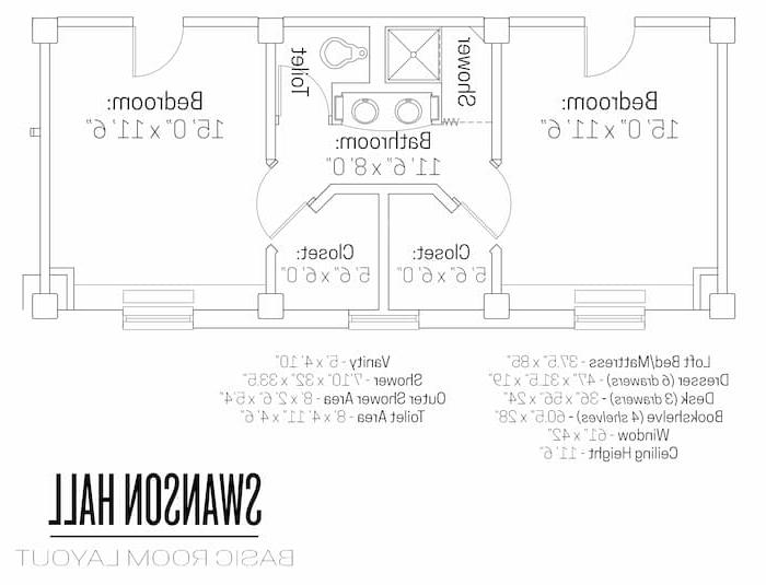 Swanson Hall Basic Room Layout